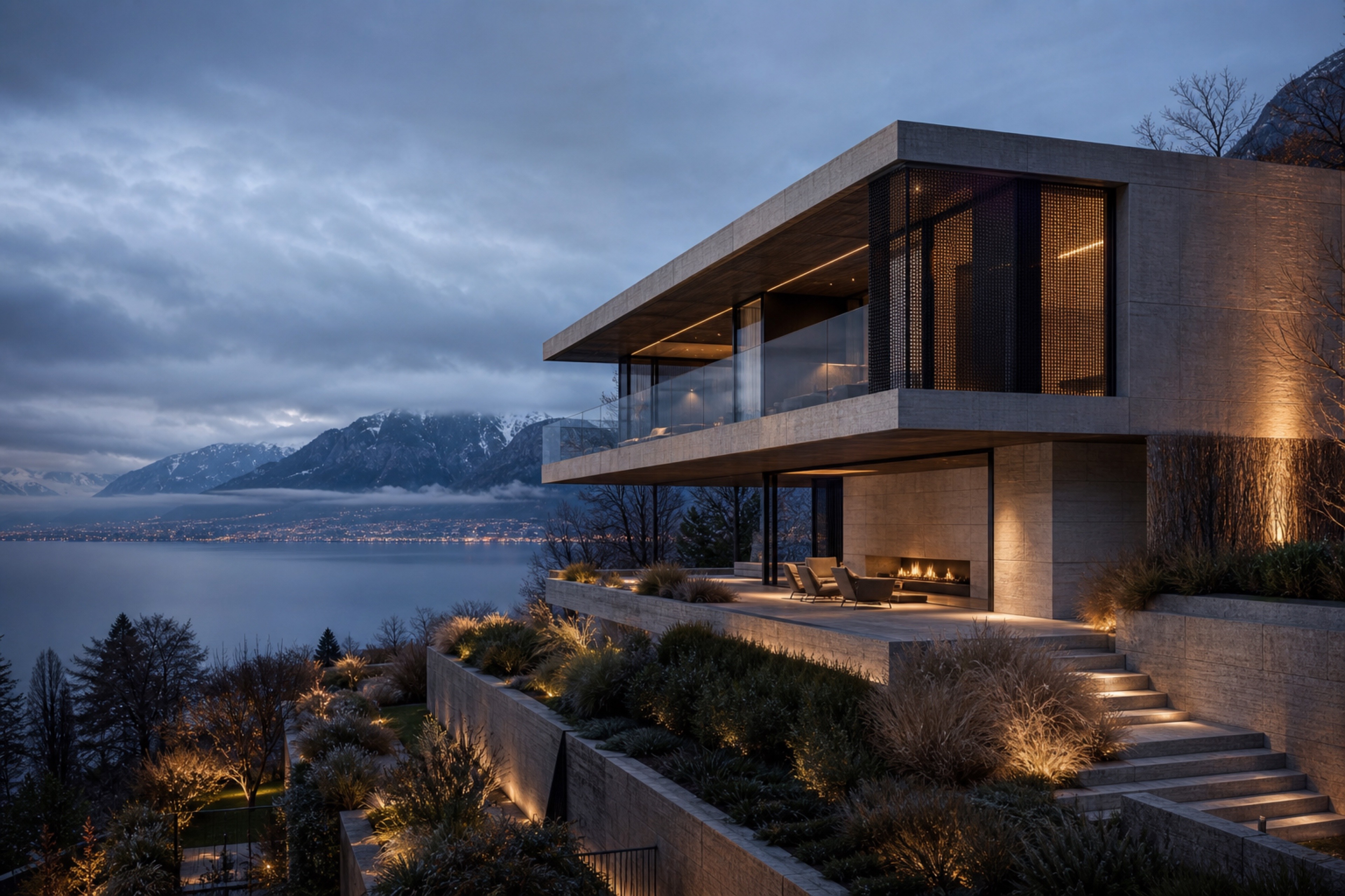 Lake Geneva Winter Villa