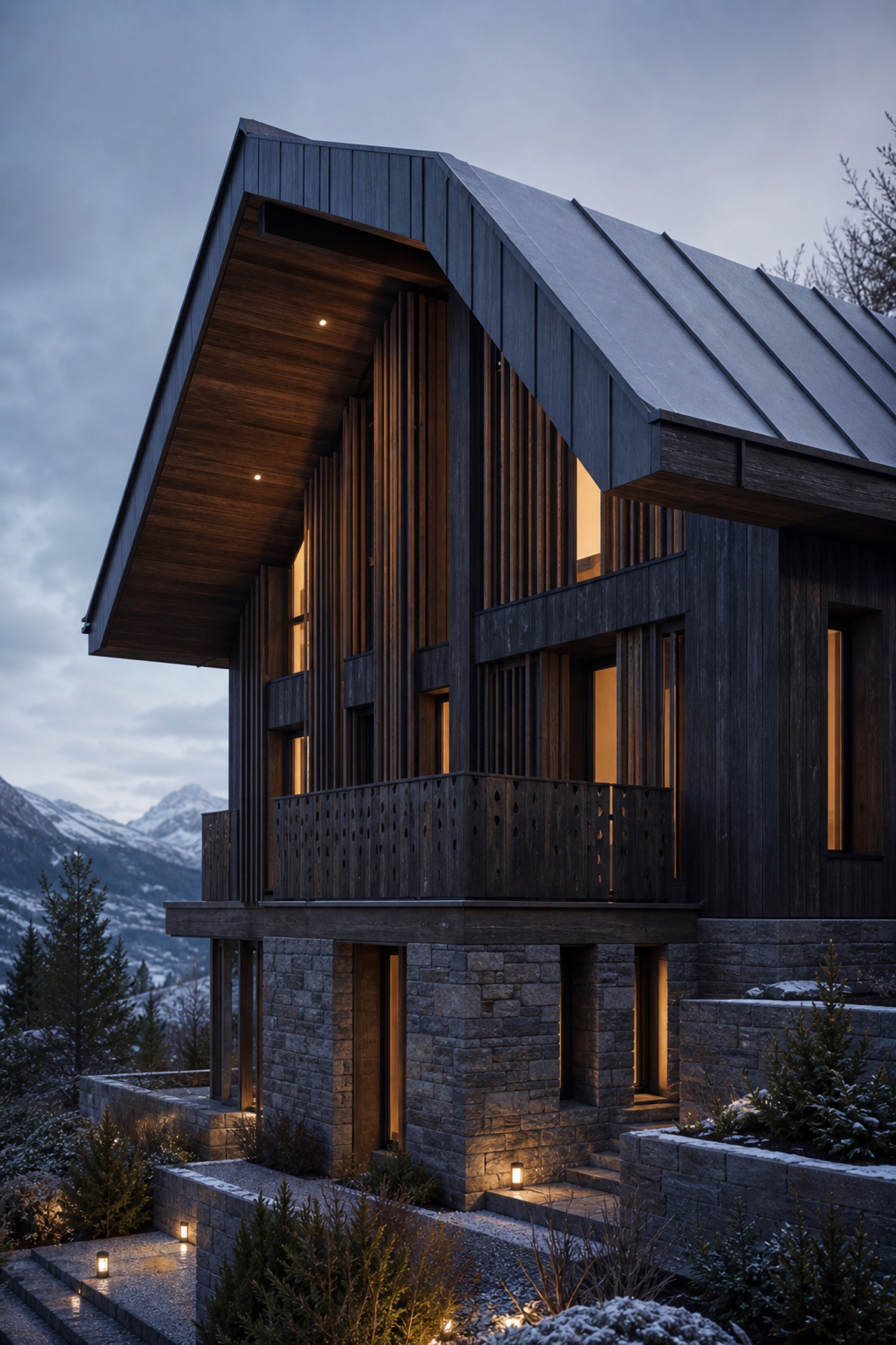 Valais Chalet Facade Study